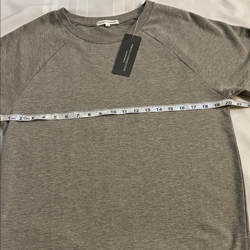 French Connection Loungewear Gray Crewneck Sweatshirt Size M NWT - Picture 4 of 10